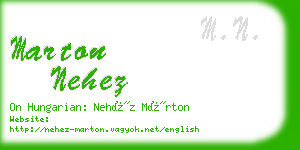 marton nehez business card